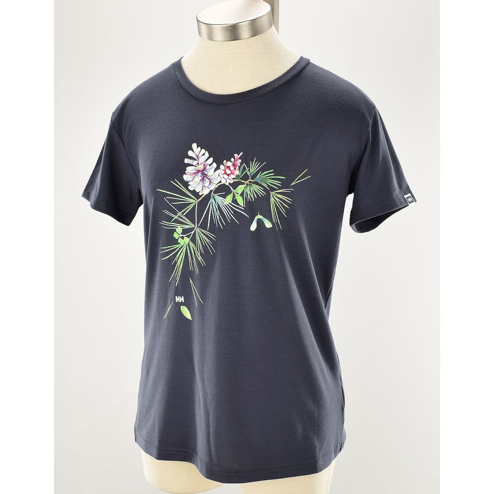 HELLY HANSEN Graphite Blue SKOG Floral Tee SMALL